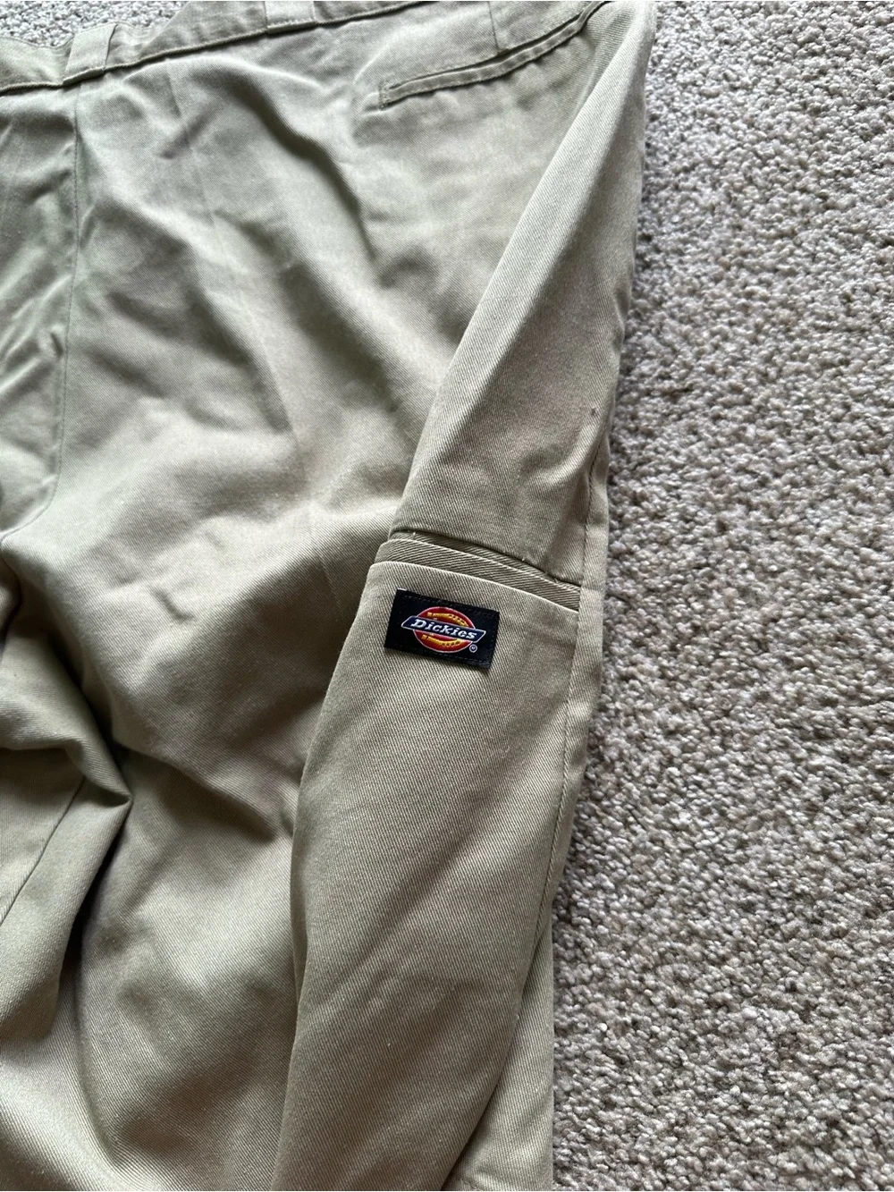 Dickies Loose Fit Khaki Workwear Twill Shorts Men's 41 Cotton Blend W941DHC